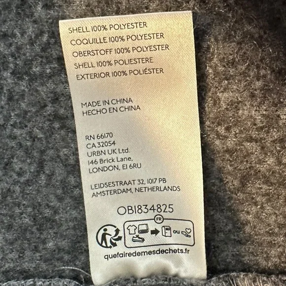 Free People Oversized Willow Bomber Jacket in Grey Size Large Academia Preppy - Picture 12 of 13